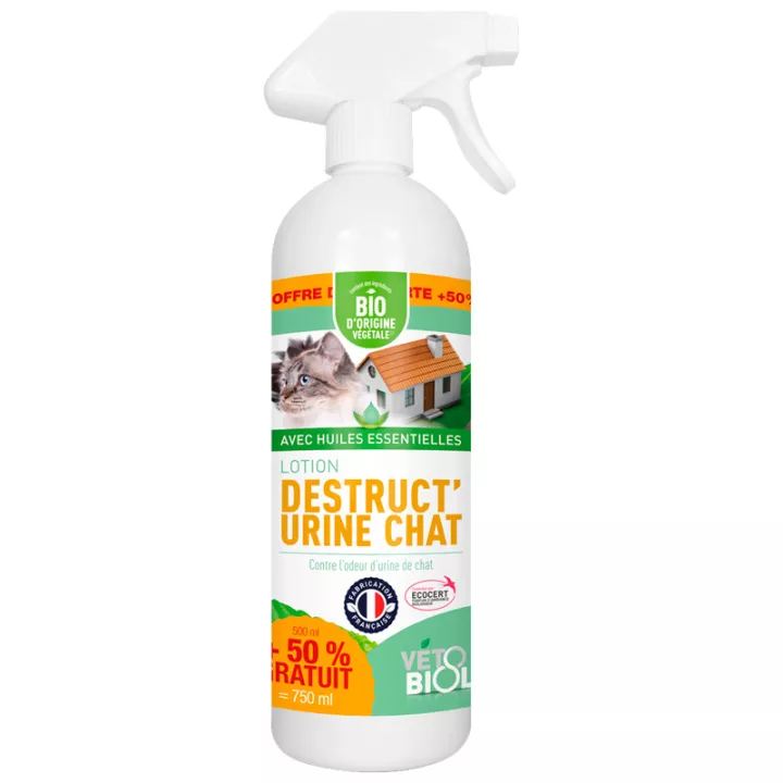 Vetobiol Lotion Destruct 'Urine Cat geurvernietiging