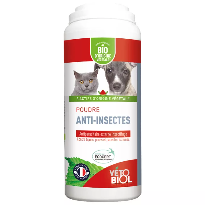 Vetobiol natural del gato del perro de plagas 100 g Polvo