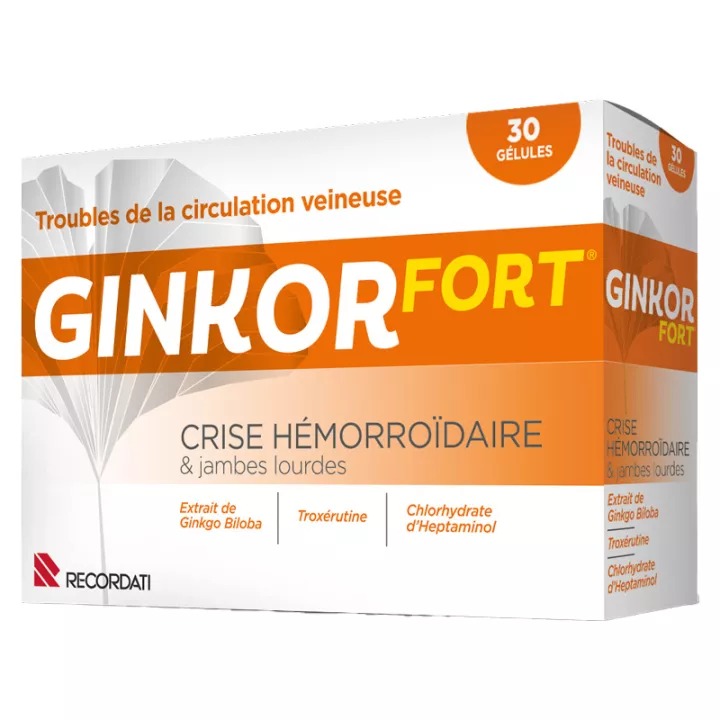 Ginkor Fort Hemorrhoidal Crisis & Heavy Legs 30 cápsulas