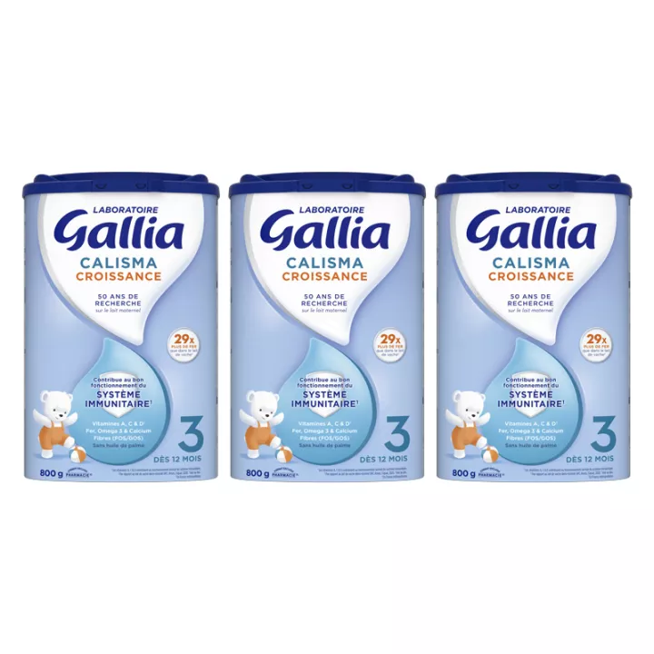 Gallia Calisma Croissance 3 Système Immunitaire Dès 12 Mois 3 x 800 g