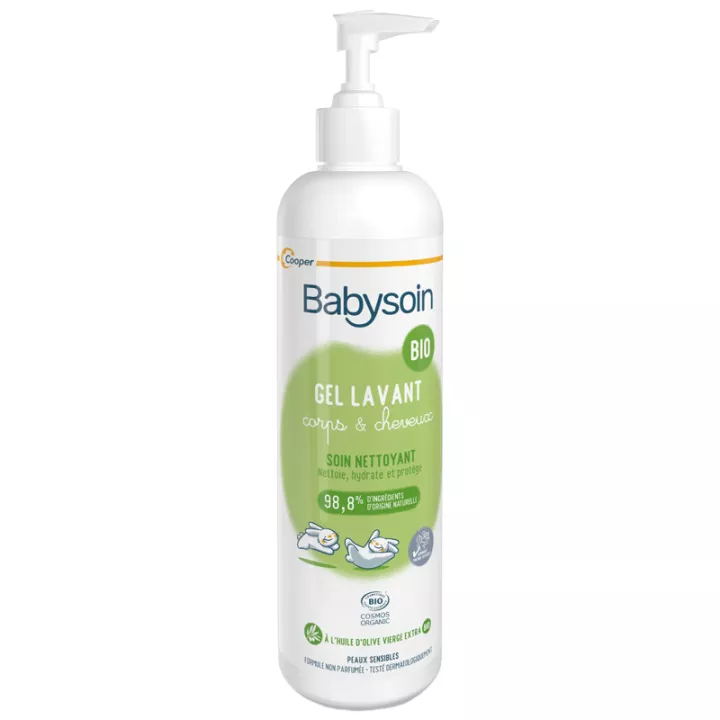 Gel de lavagem orgânico para corpo e cabelo Cooper Babysoin