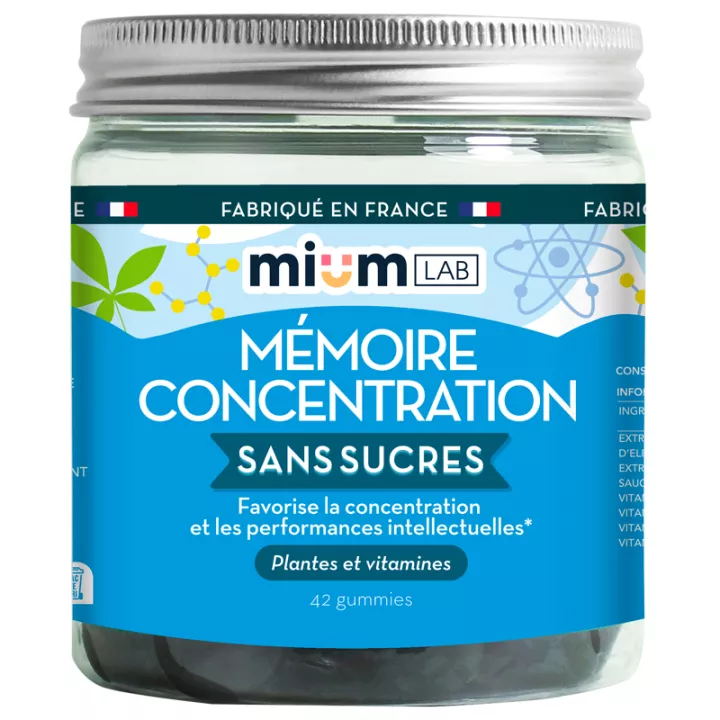 Miumlab Sugar Free Concentration Memory Gummies 42 Gummies