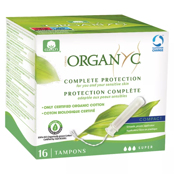 Organyc Super Tampons With Organic Cotton Applicator x 16