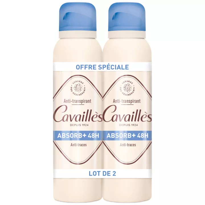 Cavaillès Deodorant Anti-Transpirant Absorb+ 48h Spray 