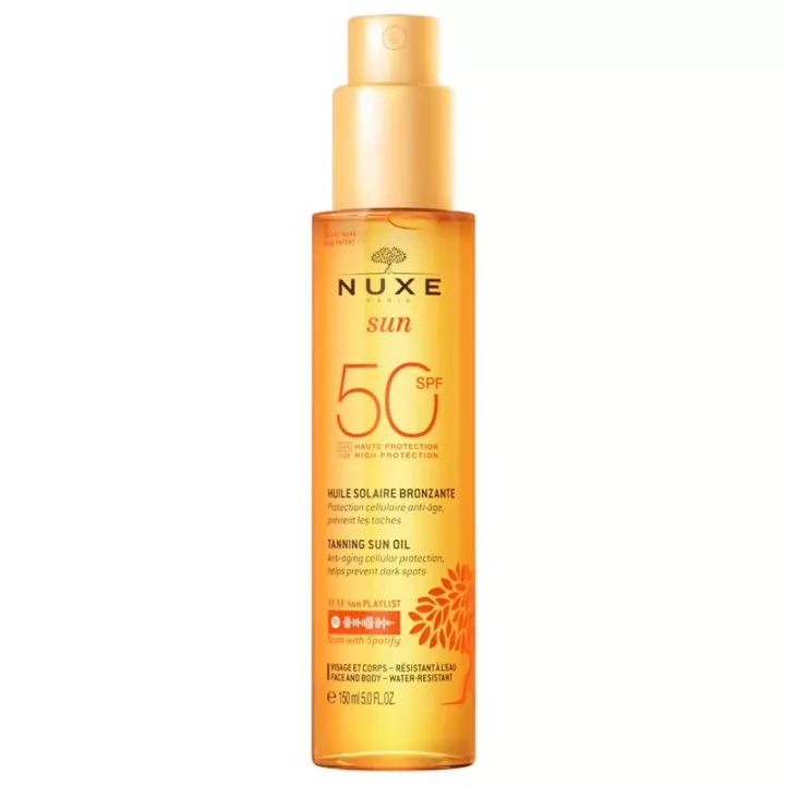 Nuxe Sun Tanning Sun Oil Spf50 Rosto Corpo 150ml
