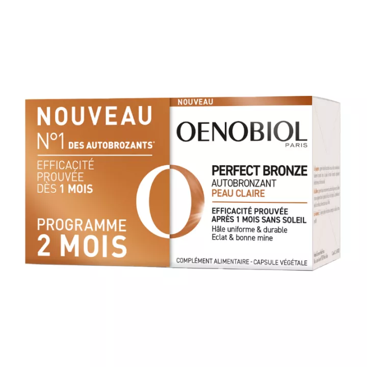 Капсулы автозагара Oenobiol Perfect Bronz Clear Skin