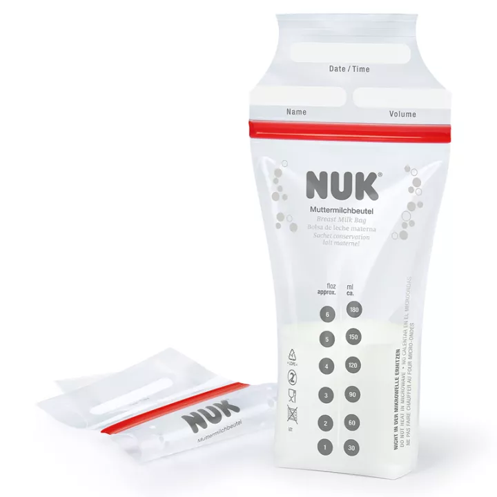 Пакетики Nuk для хранения грудного молока 25 пакетиков