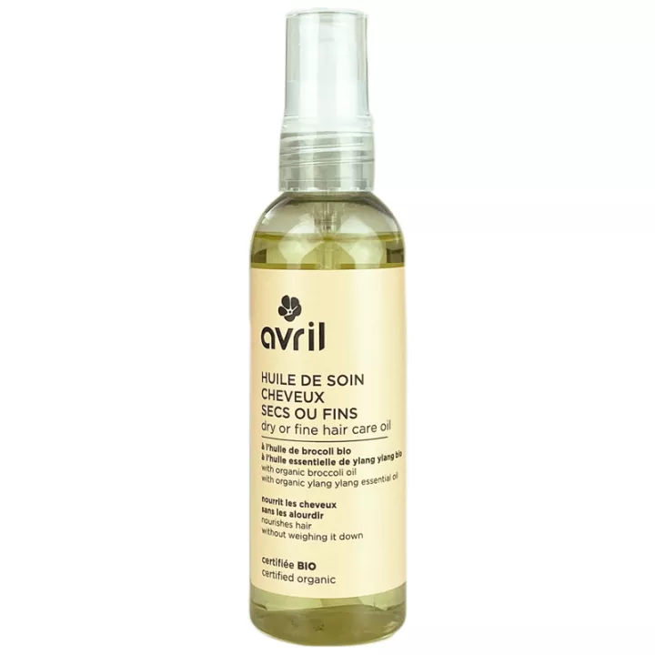 Органическое масло для ухода за сухими или тонкими волосами Avril 100 мл