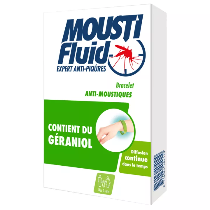Moustifluid Braccialetto antizanzare Geraniolo