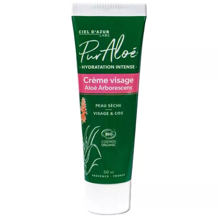Pur'Aloé Intense Hydration Organic Face Cream Dry Skin 50ml