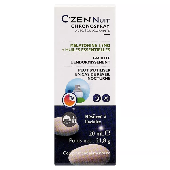 Bausch+Lomb C'zen Nuit Chronospray Mélatonine+Huiles Essentielles 20 ml