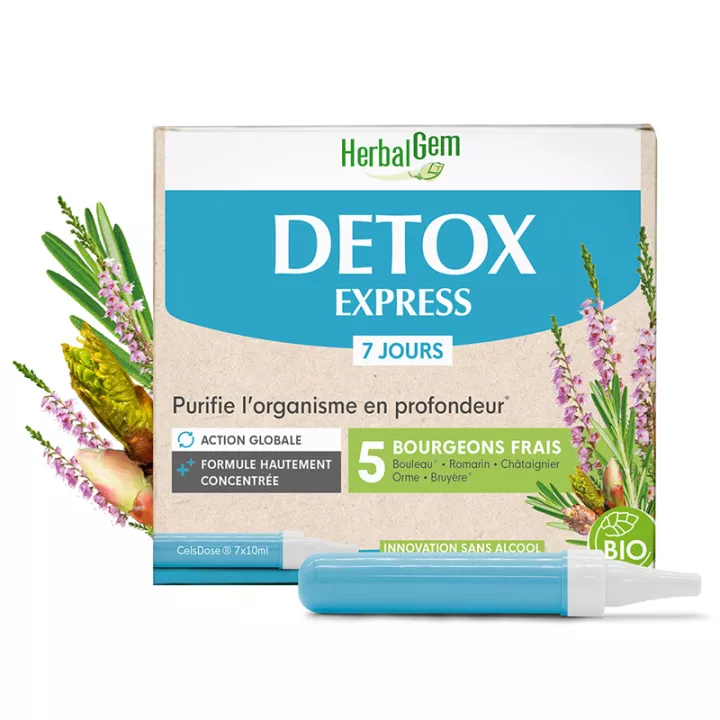 Herbalgem Detox Express Органические разовые дозы 7x10 мл