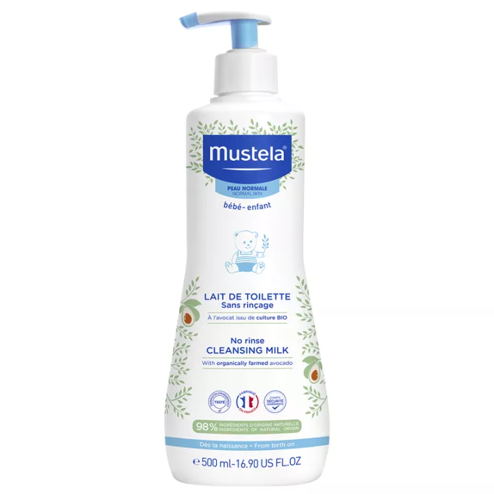 Mustela Bébé-Enfant Lait de Toilette Sans Rinçage 500 ml