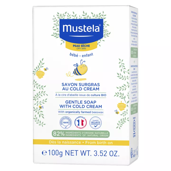 Сухое мыло Mustela Baby-Child Surgras для сухой кожи с холодным кремом 100г