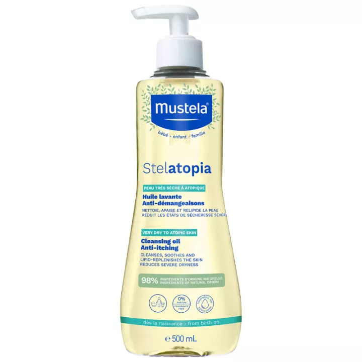 Mustela Baby-Child-Family Stelatopia Olio detergente anti-prurito 500ml