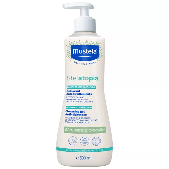 Mustela Bébé-Enfant-Famille Gel detergente anti-prurito Stelatopia 500 ml*