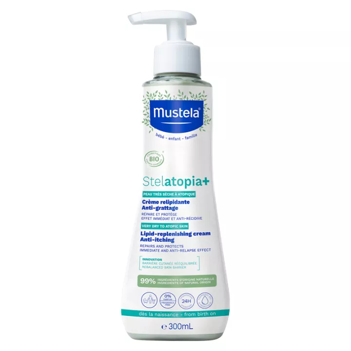 Mustela Baby-Child-Family Stelatopia+ Organische Lipiden-aanvullende anti-jeukcrème