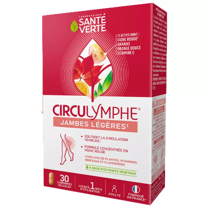 Santé Verte Circulymphe Jambes Légères 30 comprimés