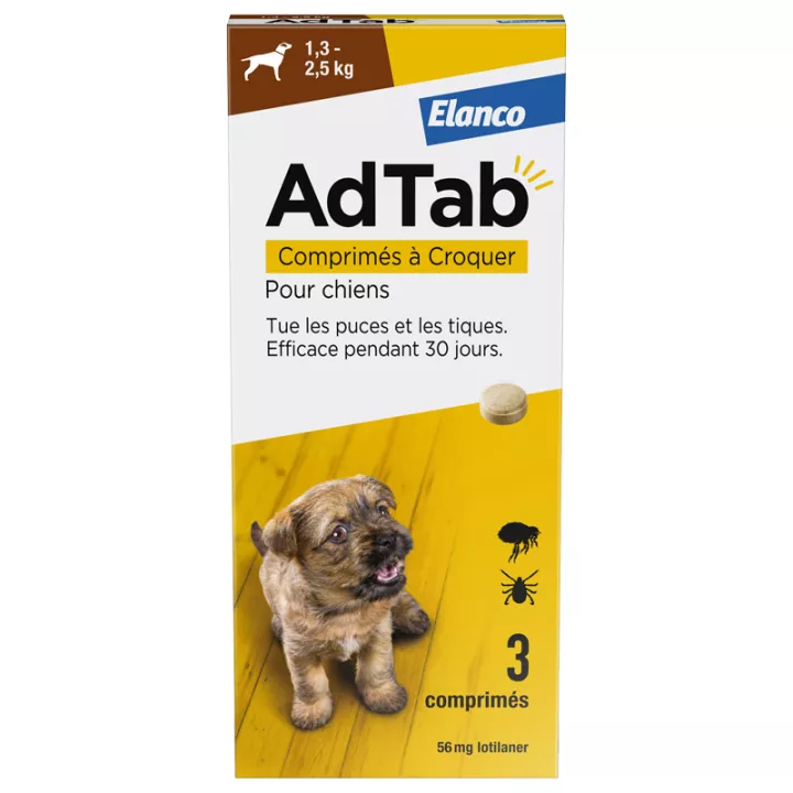 AdTab Lotilaner 3 Anti-Flea Tablets Elanco