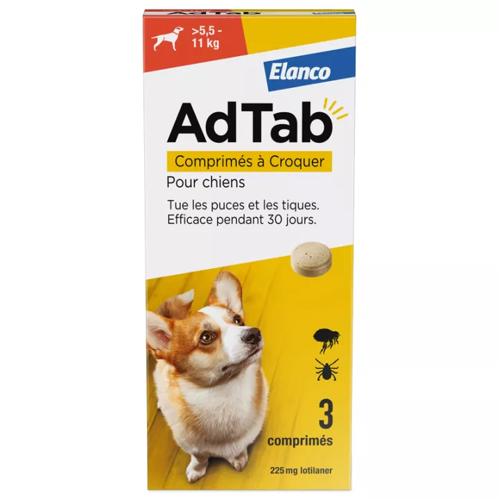 AdTab Lotilaner 3 Anti-Flea Tablets Elanco