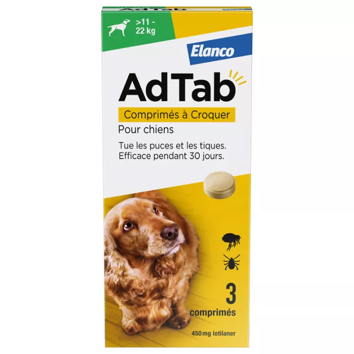 AdTab Lotilaner 3 Anti-Flea Tablets Elanco