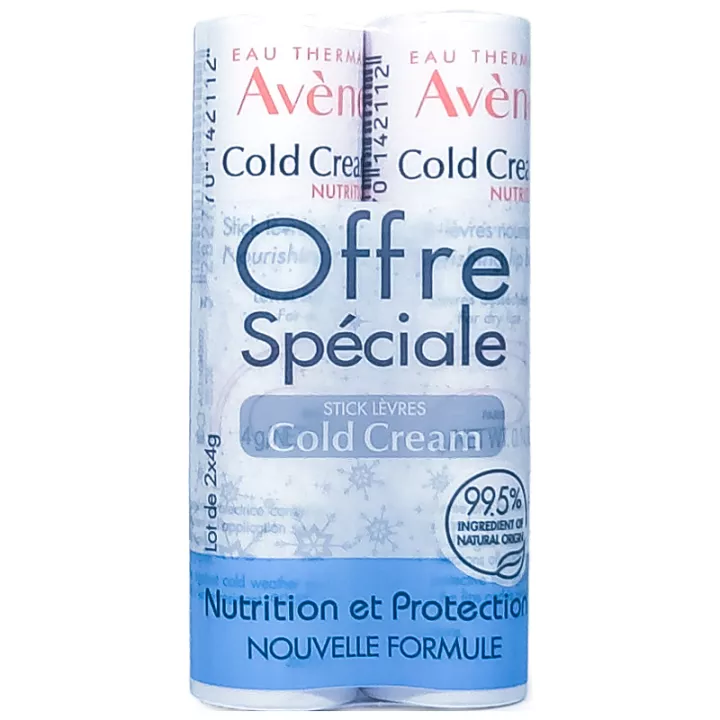 Avène Cold Cream Nutrition Stick Lèvres Nourrissant 2x4 g
