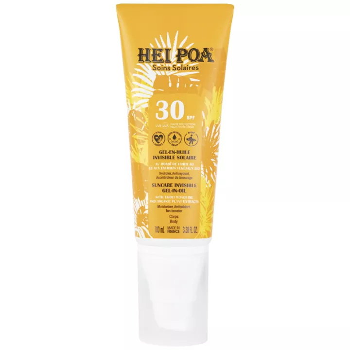 Hei Poa Gel En Huile Invisible Solaire SPF 30 100 ml