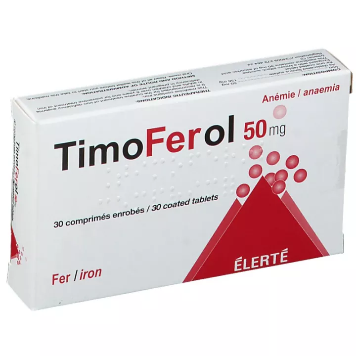 Timoferol 50 mg Iron+Vit C tablets Elerté