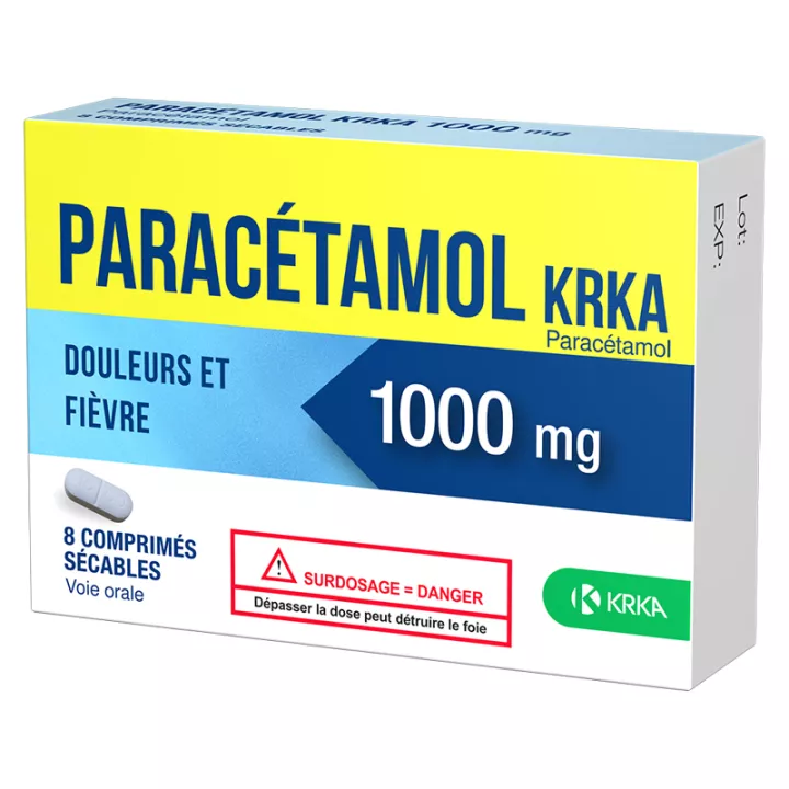 Paracetamol KRKA 1000mg 8 tablets