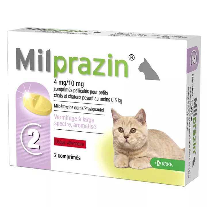 milprazin comprimé vermifuge pour chat < 2 kg - Zoo Santé