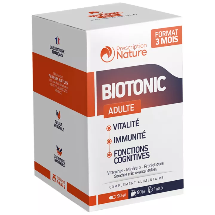 Prescrizione Nature Biotonic per adulti 90 capsule