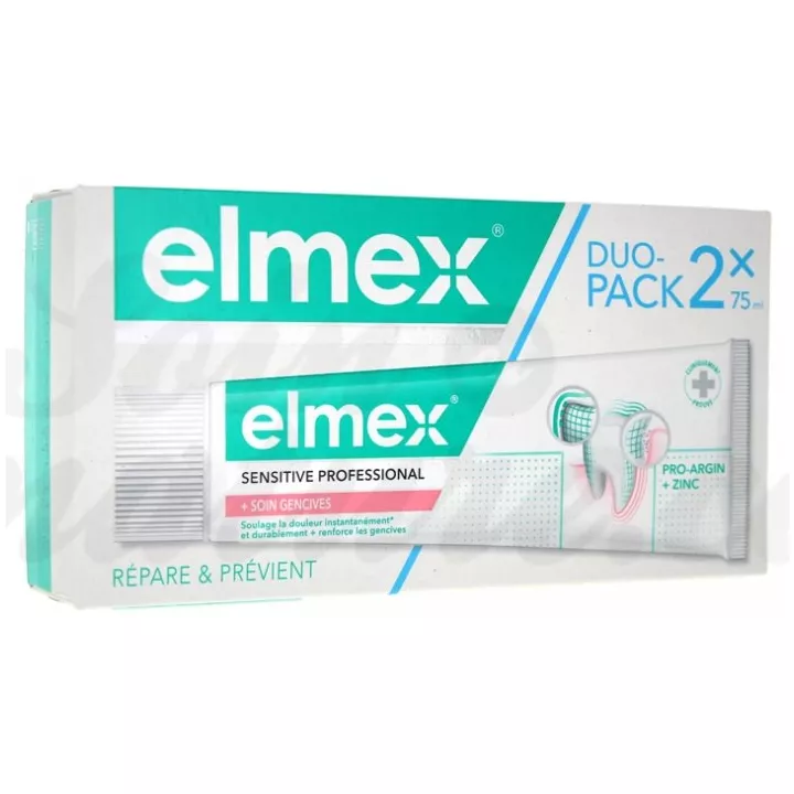 Elmex Sensitive Professional Soin Gencives 2x75 ml