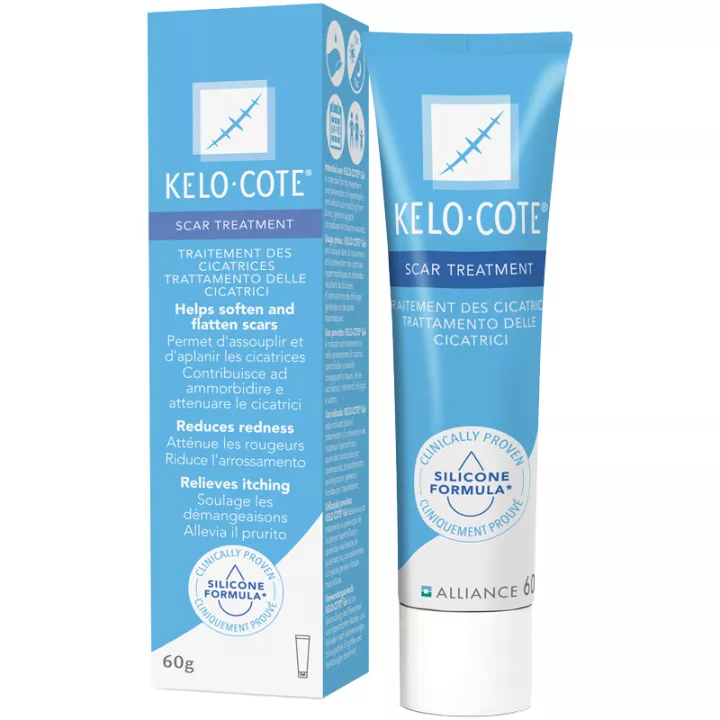 Kelo-Cote Gel Traitement des Cicatrices Hyperthrophiques et Chéloïdes 60 g