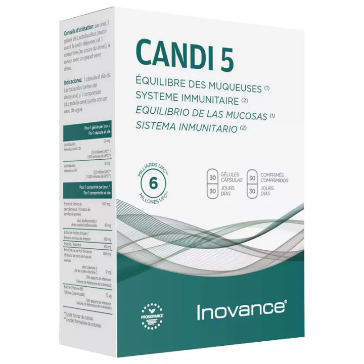 Inovance Candi 5 Slijmvliesbalans 30 capsules + 30 tabletten