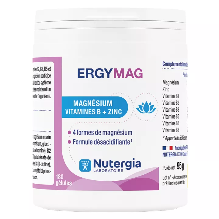 Ergymag Nutergia Magnésium Vitamine B + Zinc 180 gélules