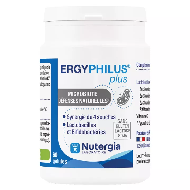 Ergyphilus Plus Nutergia Microbiote Défenses Naturelles 60 gélules
