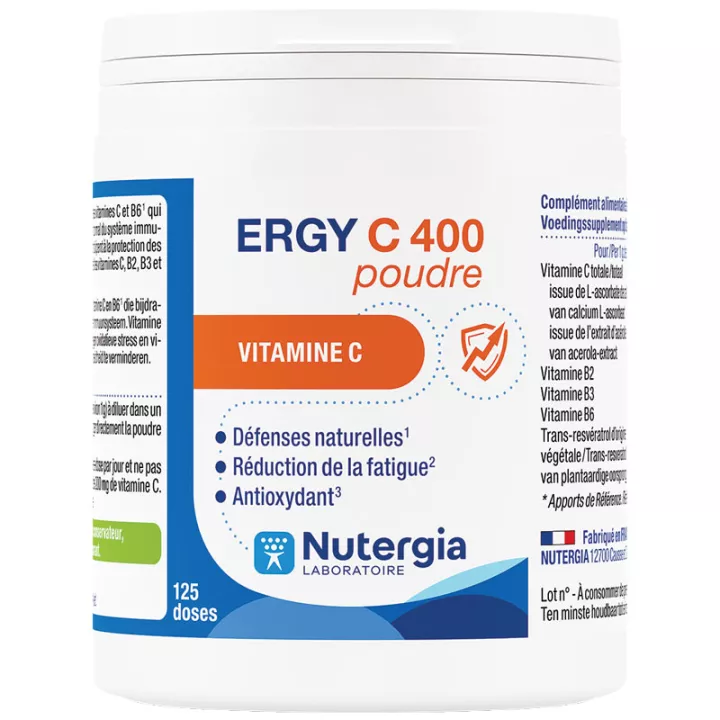 Ergy C 400 Poudre Nutergia Vitamine C 125 doses