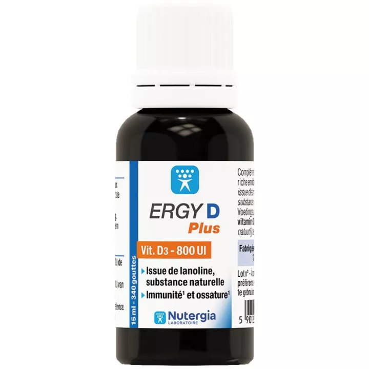 ERGY D PLUS est un complément aliimentaire très riche en vitamine D3.