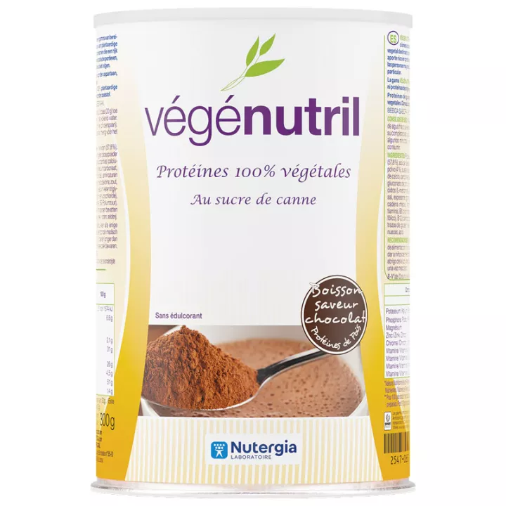 Végénutril Protéines 100 % Végétales Boisson Saveur Chocolat 300 g