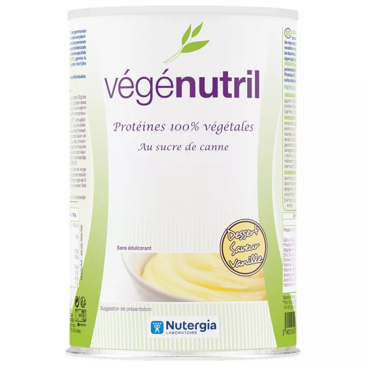 Végénutril Vanille Eiwit Dessert 100% plantaardig Nutergia 300 g