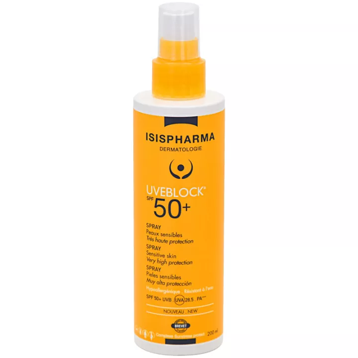 Isispharma Uveblock Spf50+ Zeer hoge beschermingsspray 200ml