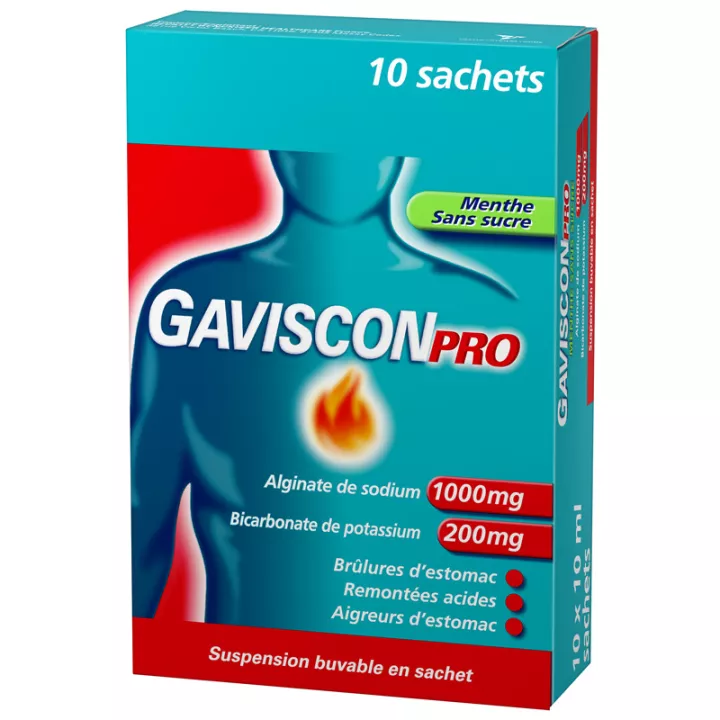GAVISCONPRO Minze hebt acides 10 / 20 Einzeldosis-Sachets