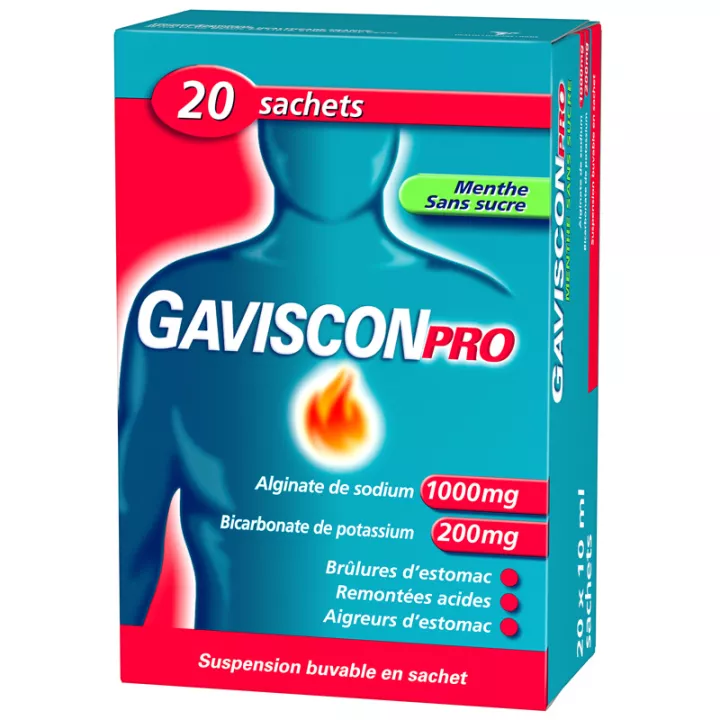 GAVISCONPRO menta levanta acides 10 / 20 sobres monodosis