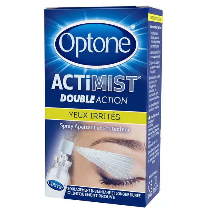 Optone Actimist Double Action Yeux Irrités Spray 10 ml