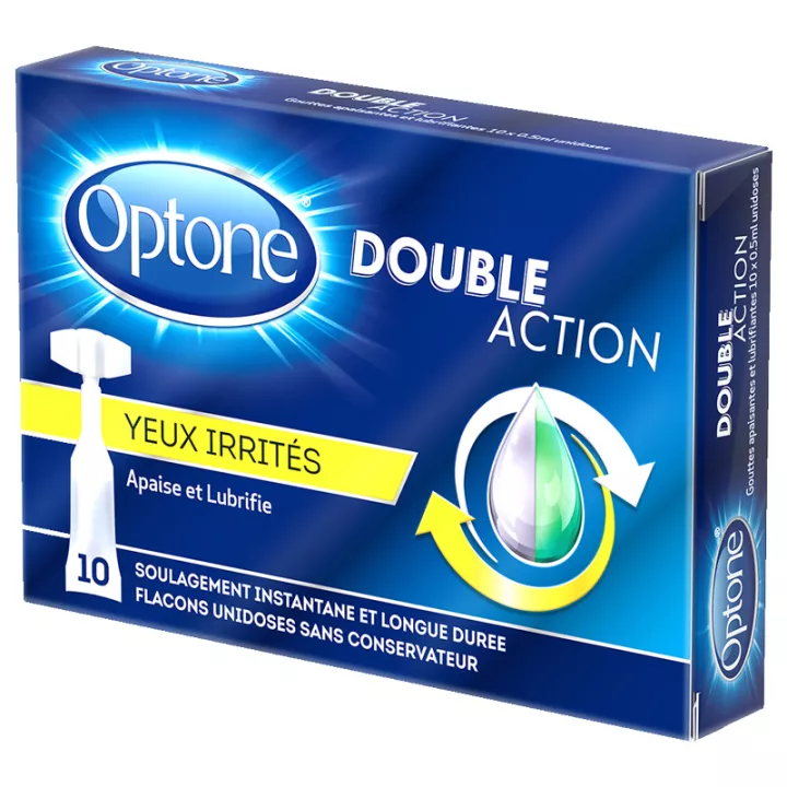 Optone Double Action Irritated Eyes Soothes and Lubricates