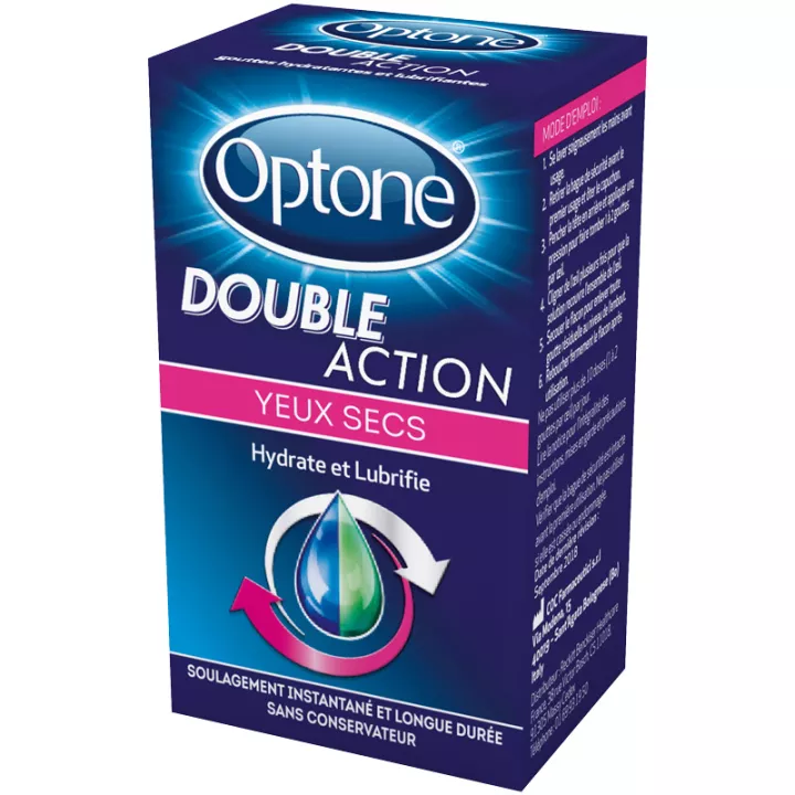 Optone Double Action Augenlösung für trockene Augen