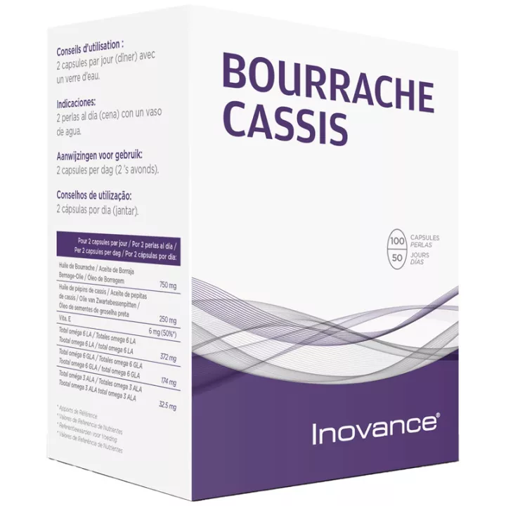 INOVANCE Borage-Blackcurrant Firmeza de la elasticidad de la piel 100 cápsulas
