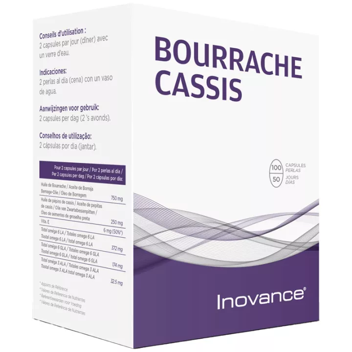 INOVANCE Borage-zwarte bes Huidelasticiteit stevigheid 100 capsules