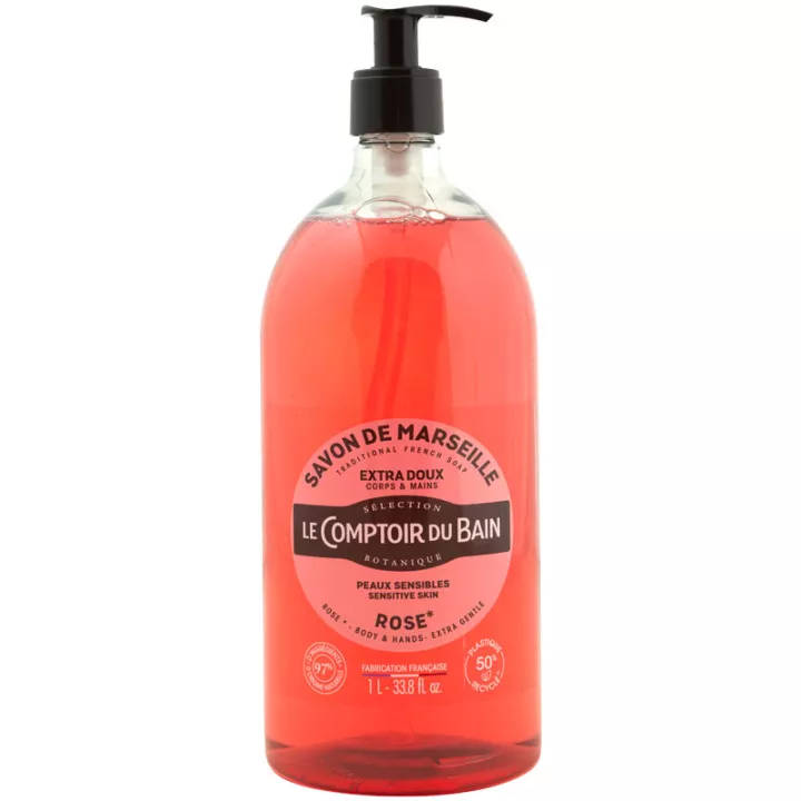 Le Comptoir du Bain Savon de Marseille Extra-Doux Rose 1 L