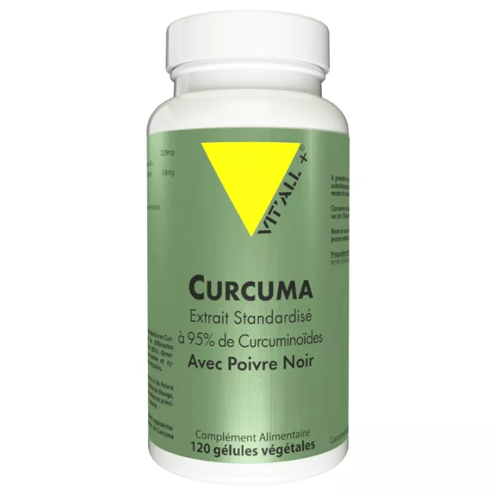 Vitall+ Turmeric 220 mg Standardised Extracts with Black Pepper 120 вегетарианских капсул